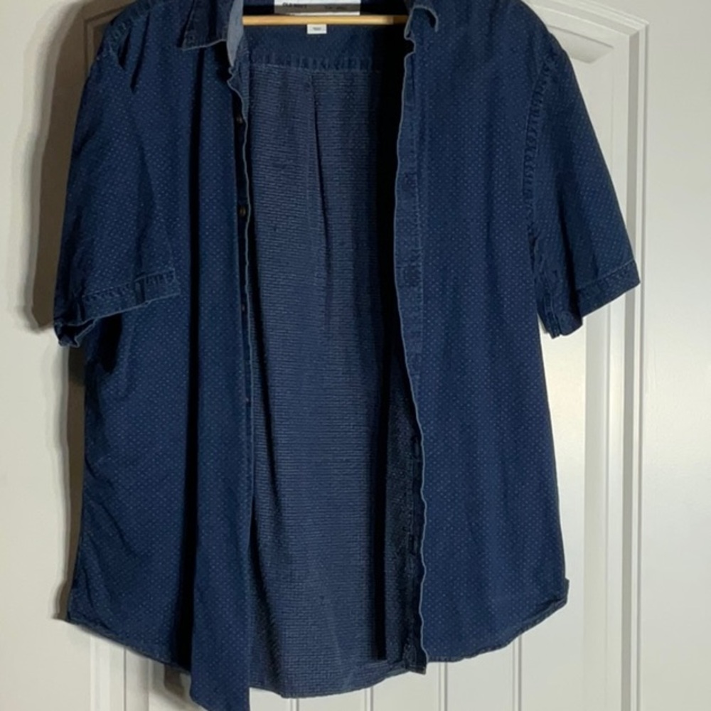 Old Navy Men's Casual Button Down Shirt - Navy Blue